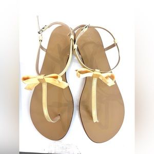 Giuseppe Zanotti yellow leather thongs